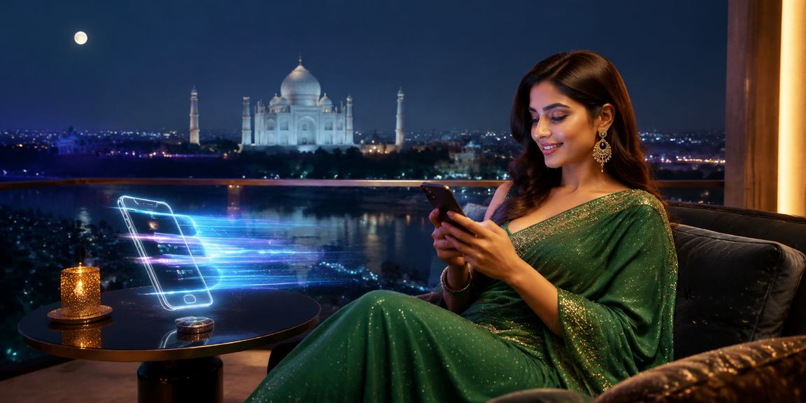 Evening view of Taj Mahal near Agra betting scene